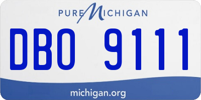 MI license plate DBO9111