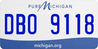 MI license plate DBO9118