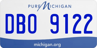 MI license plate DBO9122