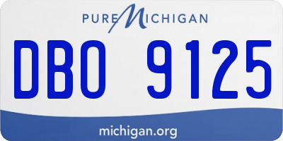 MI license plate DBO9125