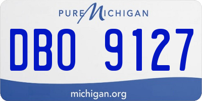 MI license plate DBO9127