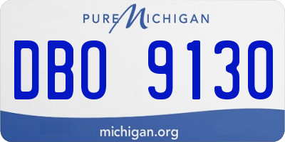 MI license plate DBO9130
