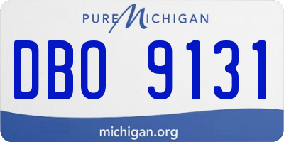 MI license plate DBO9131