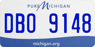 MI license plate DBO9148