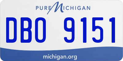 MI license plate DBO9151