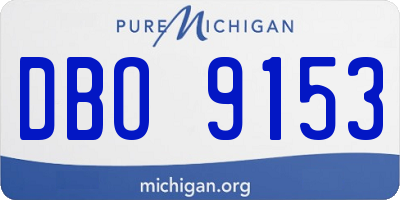 MI license plate DBO9153