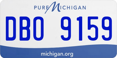 MI license plate DBO9159