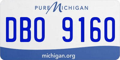 MI license plate DBO9160