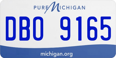 MI license plate DBO9165