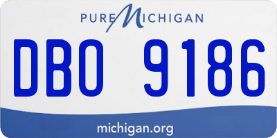 MI license plate DBO9186