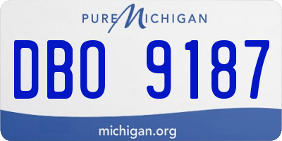 MI license plate DBO9187