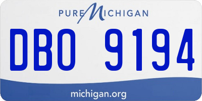 MI license plate DBO9194