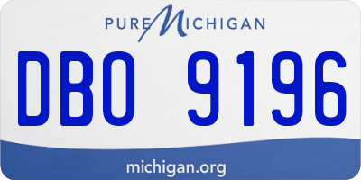 MI license plate DBO9196