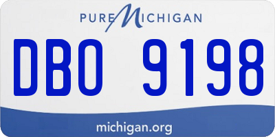 MI license plate DBO9198