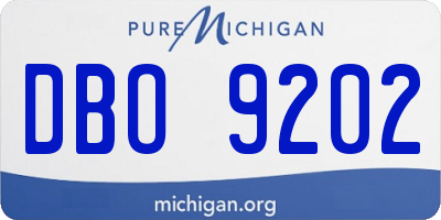 MI license plate DBO9202