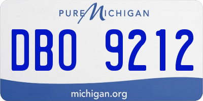MI license plate DBO9212