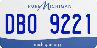 MI license plate DBO9221