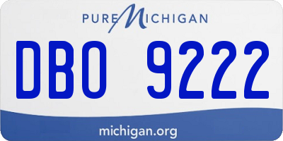MI license plate DBO9222