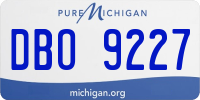 MI license plate DBO9227