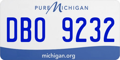 MI license plate DBO9232