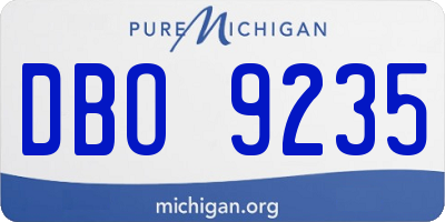 MI license plate DBO9235
