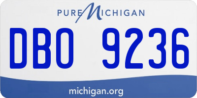 MI license plate DBO9236