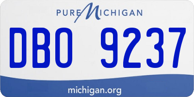 MI license plate DBO9237
