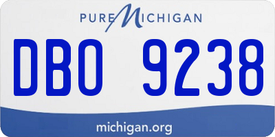 MI license plate DBO9238