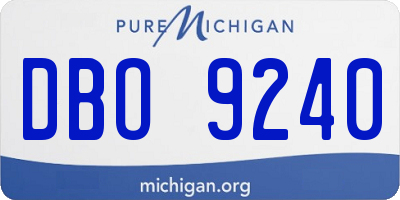 MI license plate DBO9240