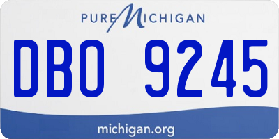 MI license plate DBO9245