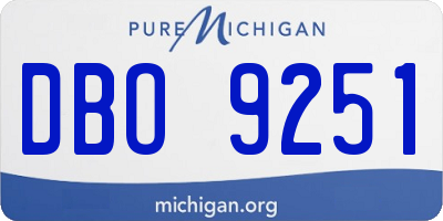 MI license plate DBO9251