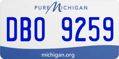MI license plate DBO9259