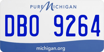 MI license plate DBO9264