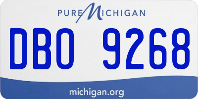 MI license plate DBO9268