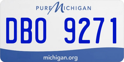 MI license plate DBO9271