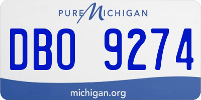 MI license plate DBO9274