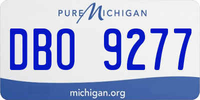 MI license plate DBO9277