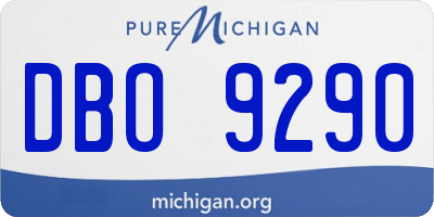 MI license plate DBO9290