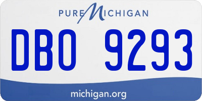 MI license plate DBO9293