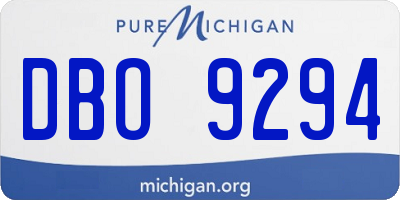 MI license plate DBO9294