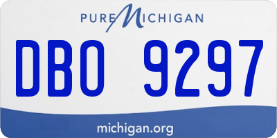 MI license plate DBO9297