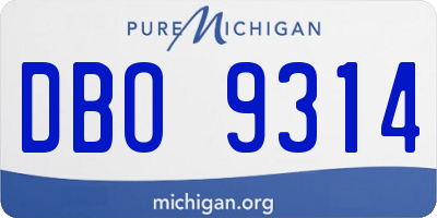 MI license plate DBO9314