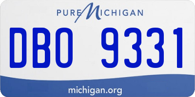 MI license plate DBO9331