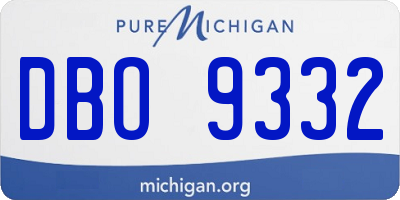 MI license plate DBO9332