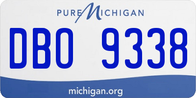 MI license plate DBO9338