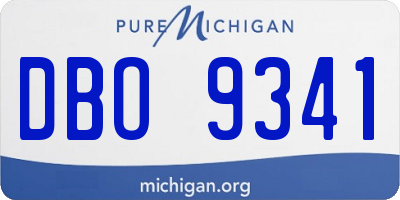MI license plate DBO9341