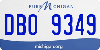 MI license plate DBO9349