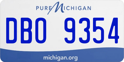 MI license plate DBO9354