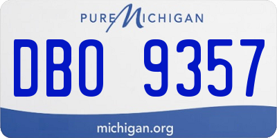MI license plate DBO9357