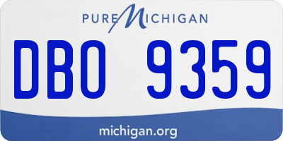 MI license plate DBO9359